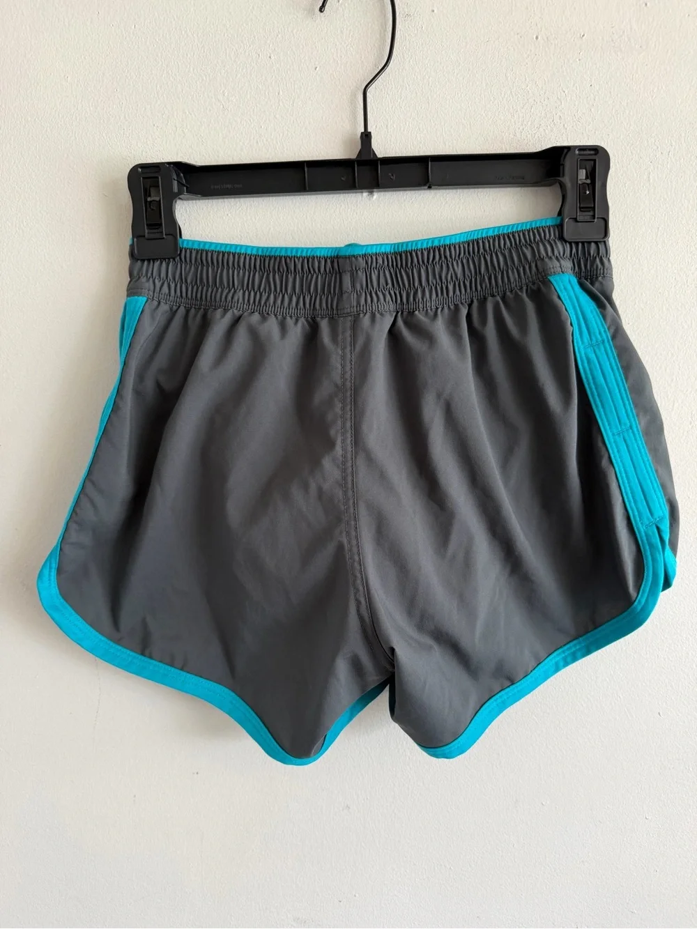 The North Face Women’s Gray Athletic Shorts with Teal Trim